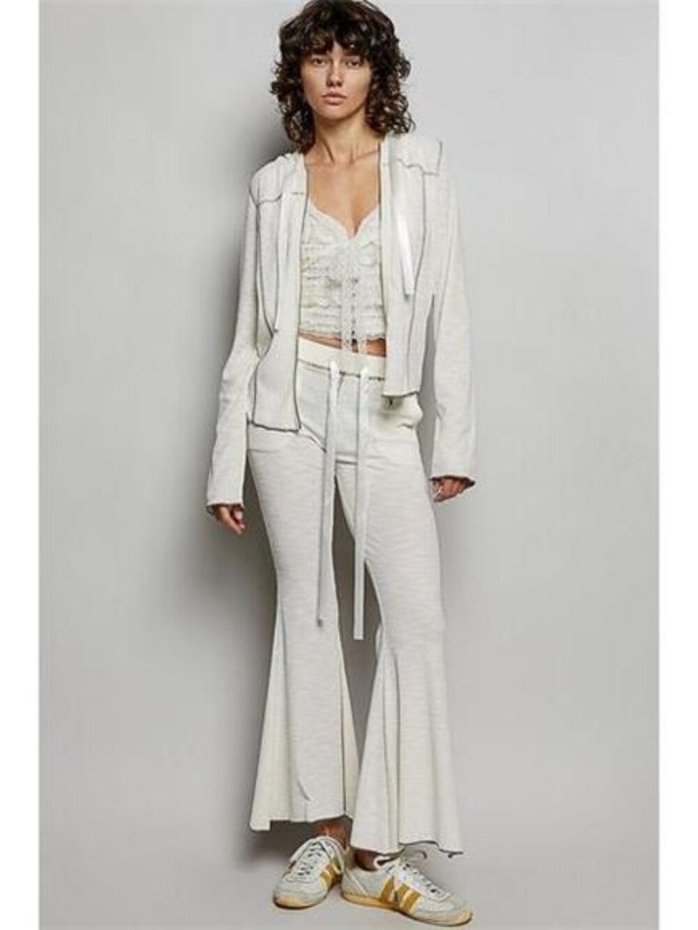 POL Drawstring Textured Ribbed Knit Pants - Picture 4 of 7
